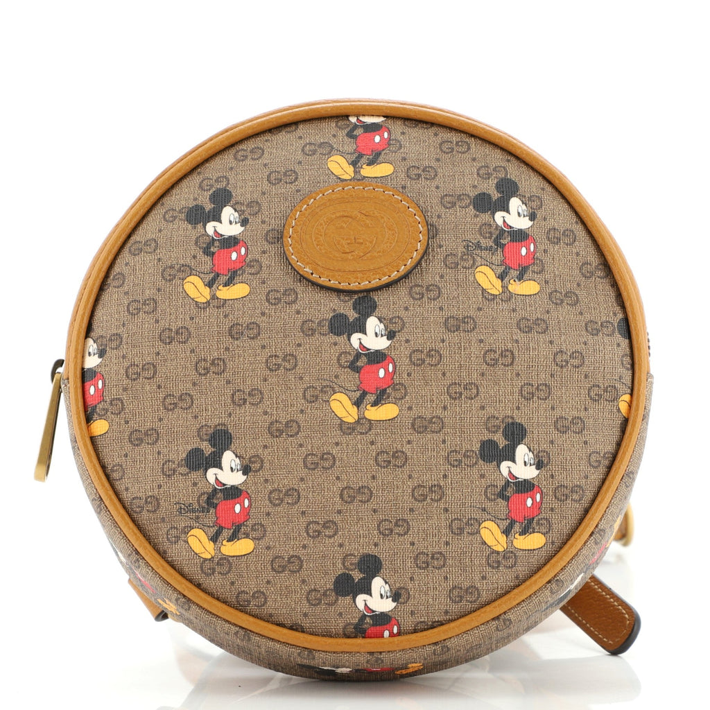 Disney Mickey Mouse Round Backpack Printed Mini GG Coated Canvas Mini