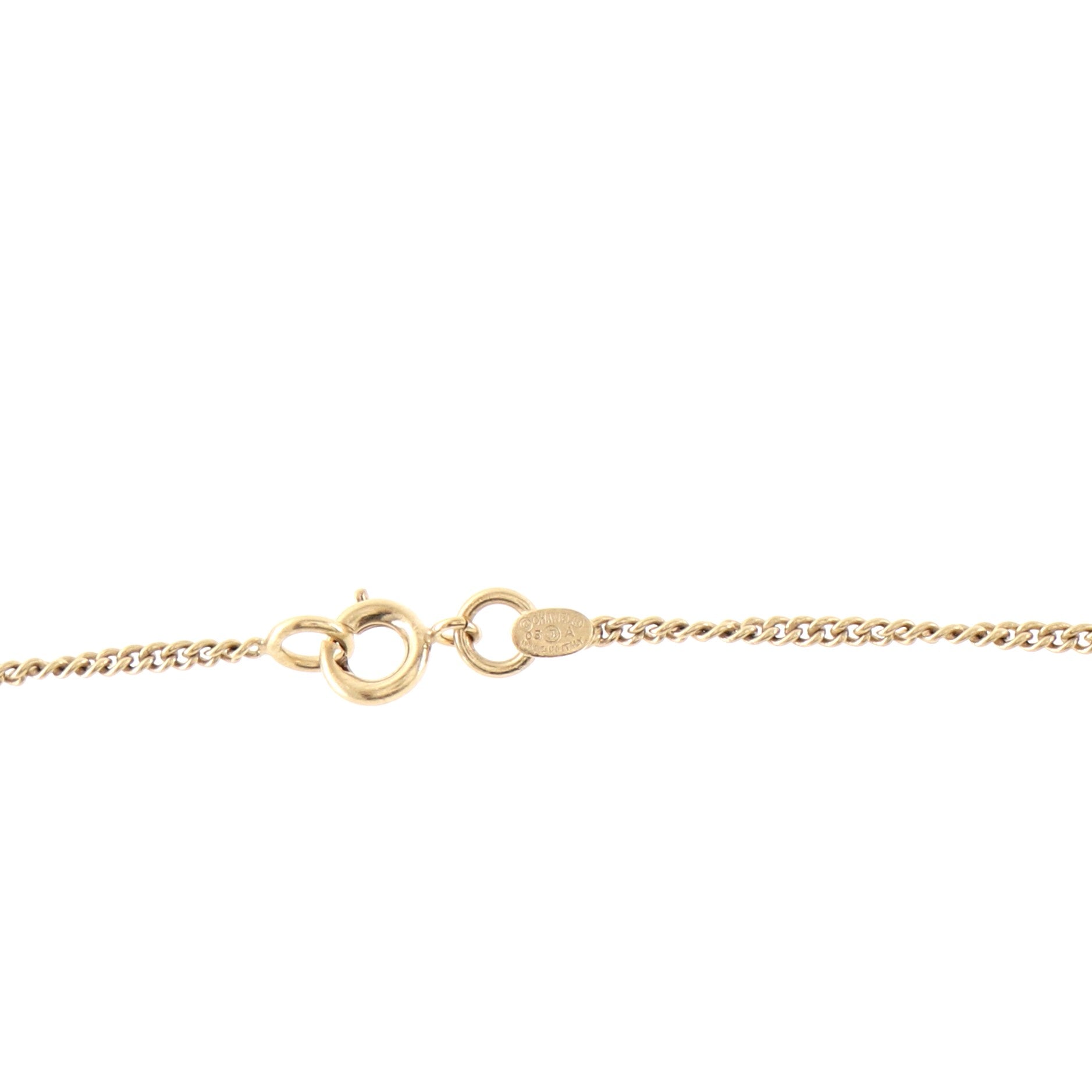 CC Flap Bag Pendant Necklace Metal