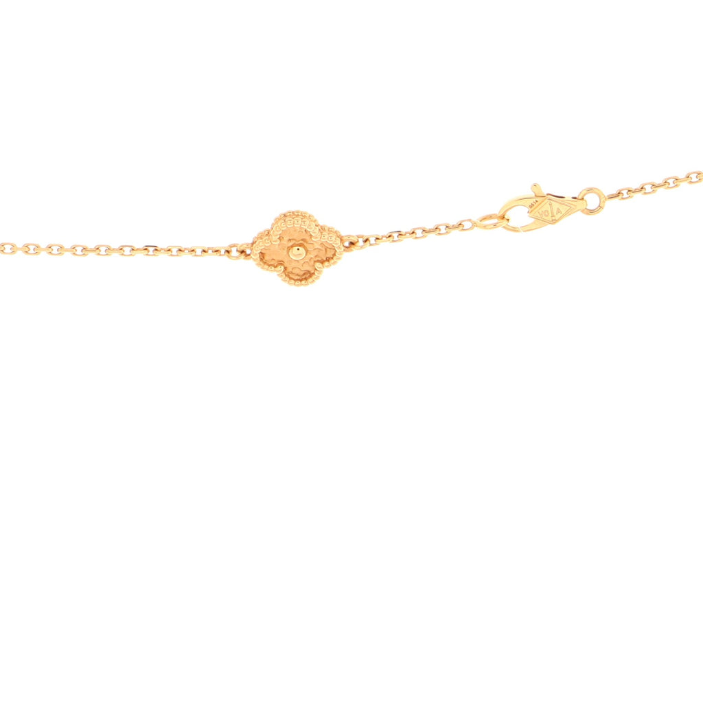 Sweet Alhambra 16 Motifs Necklace 18K Rose Gold