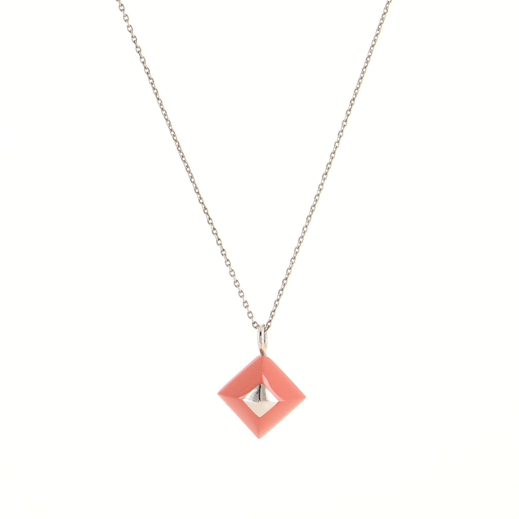 Cupidon Pendant Necklace Metal and Enamel
