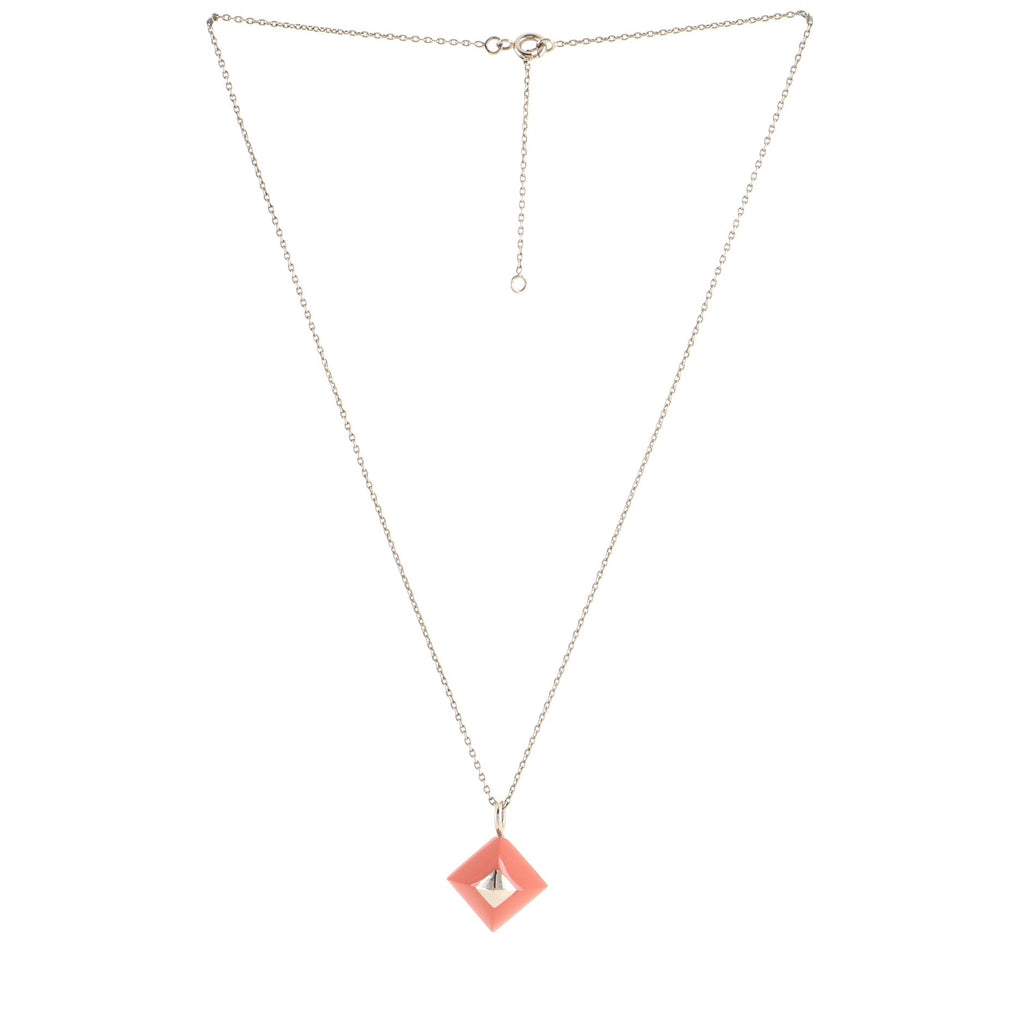 Cupidon Pendant Necklace Metal and Enamel