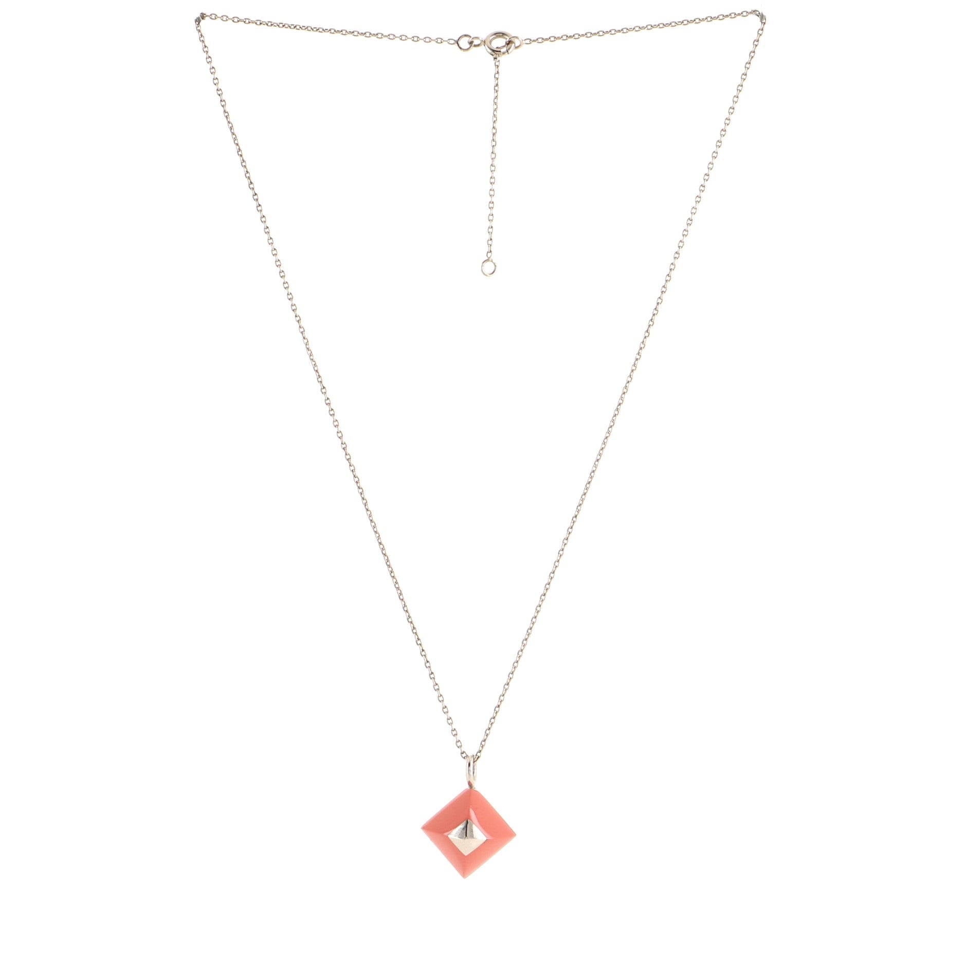 Cupidon Pendant Necklace Metal and Enamel