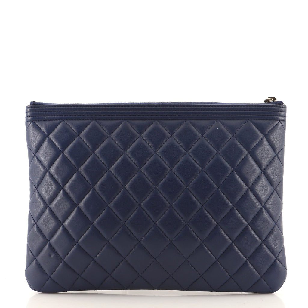 Boy O Case Clutch Quilted Lambskin Medium