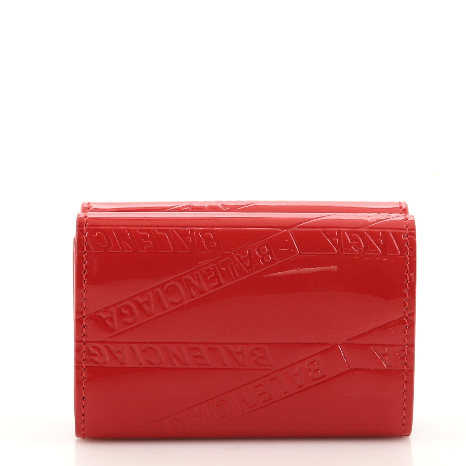 Logo Trifold Wallet Embossed Patent Mini