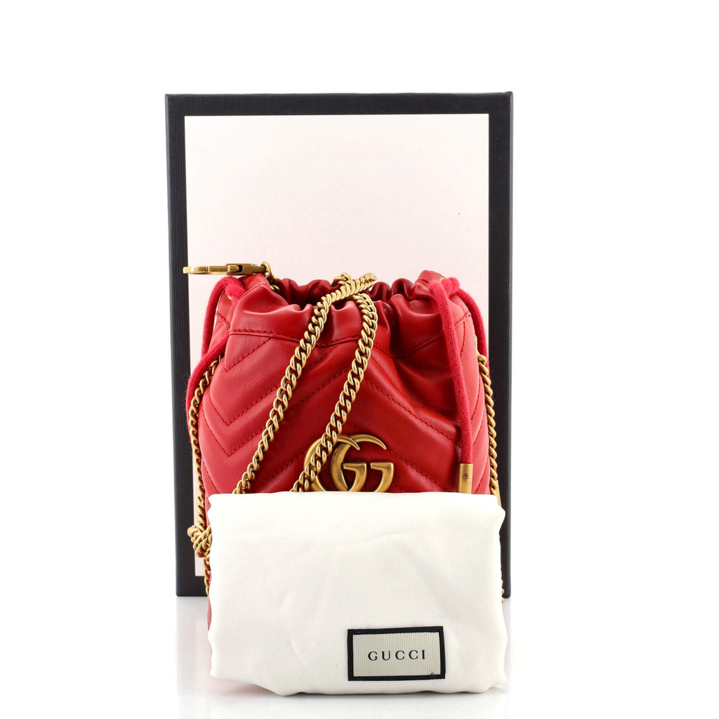 GG Marmont Bucket Bag Matelasse Leather Mini