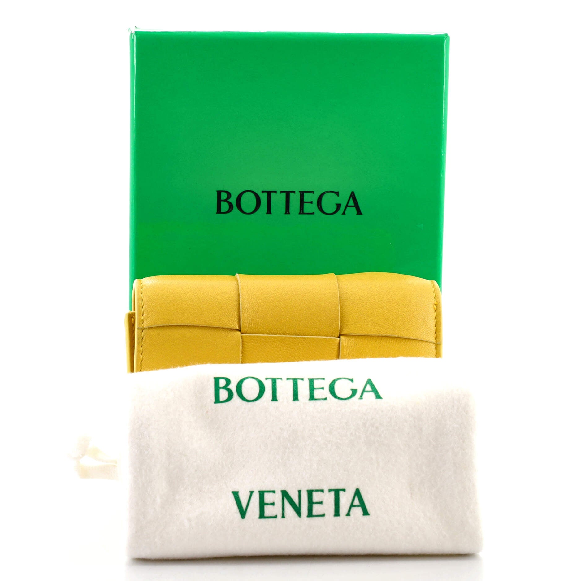 Trifold Wallet Maxi Intrecciato Leather Mini