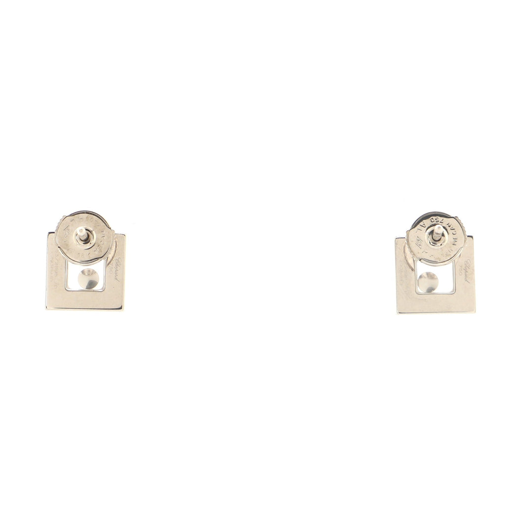Happy Stud Earrings 18K White Gold and Diamonds