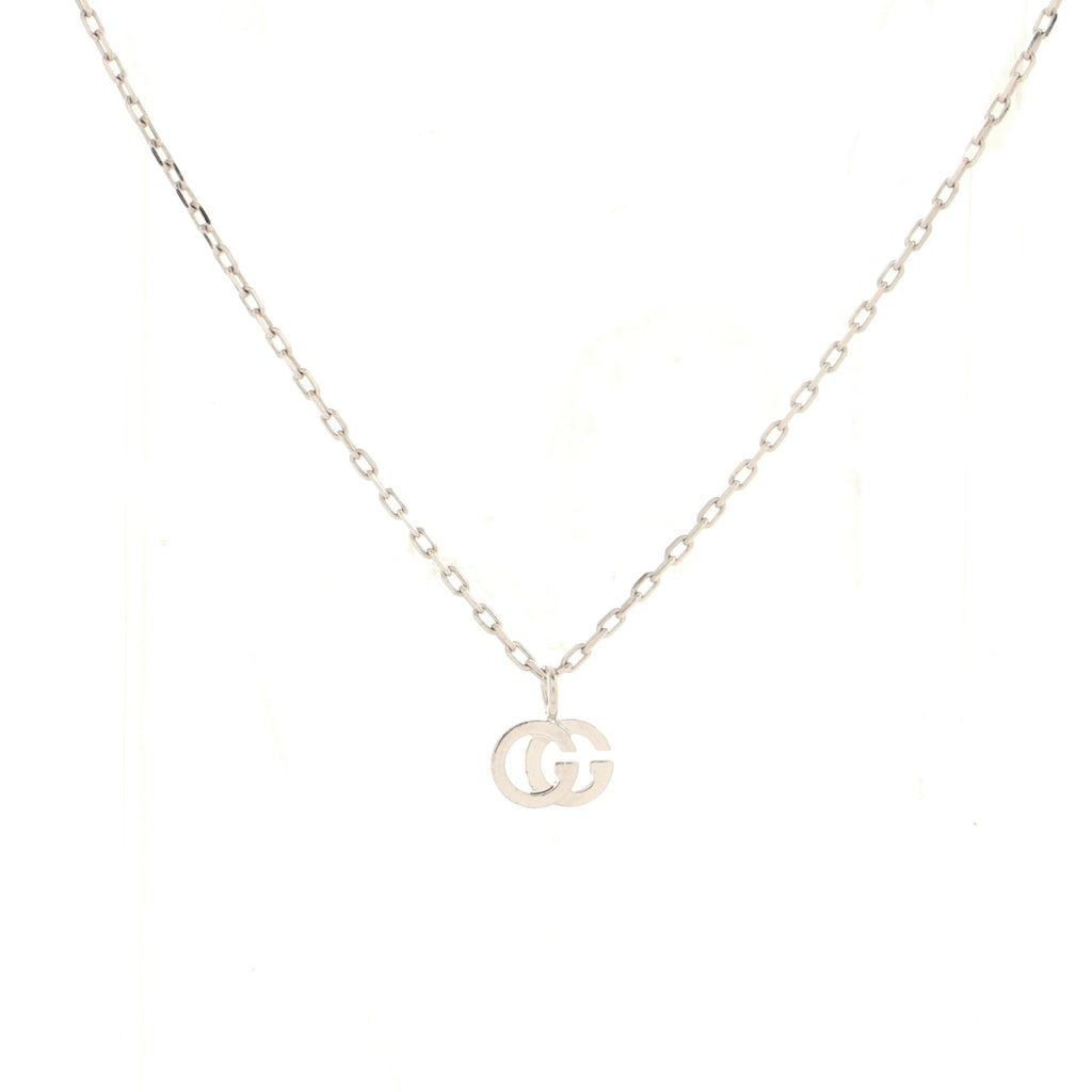 GG Running Necklace 18K White Gold with Diamond