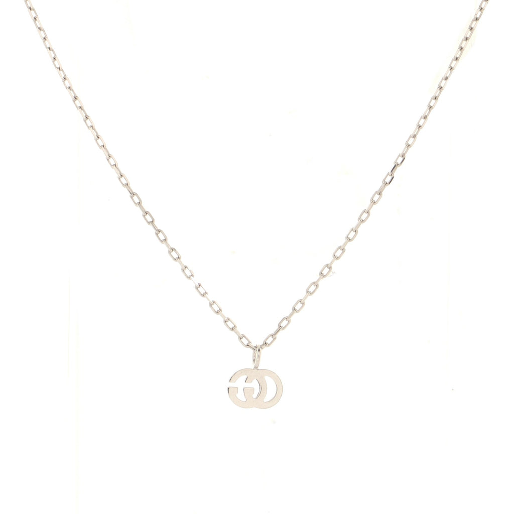 GG Running Necklace 18K White Gold with Diamond