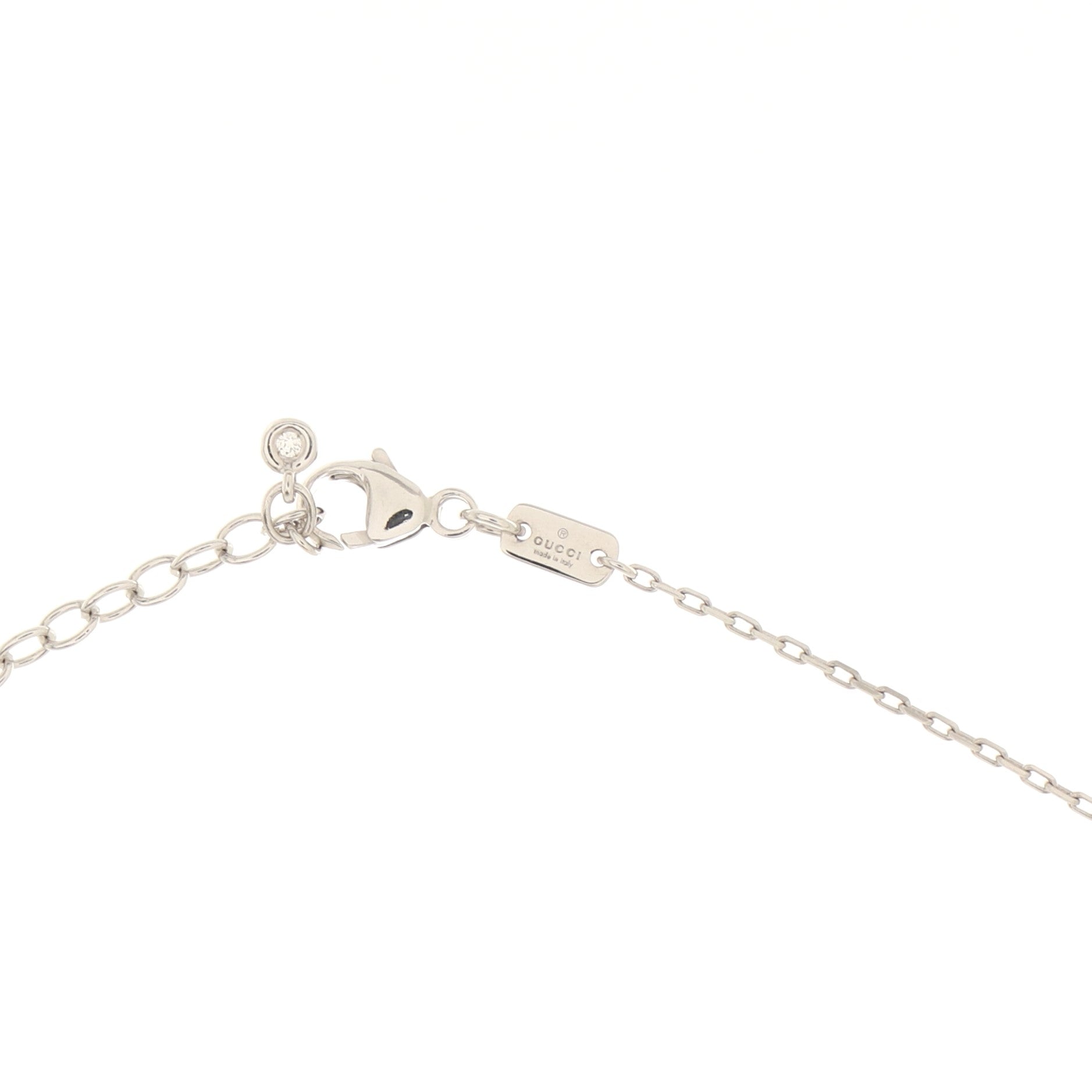 GG Running Necklace 18K White Gold with Diamond