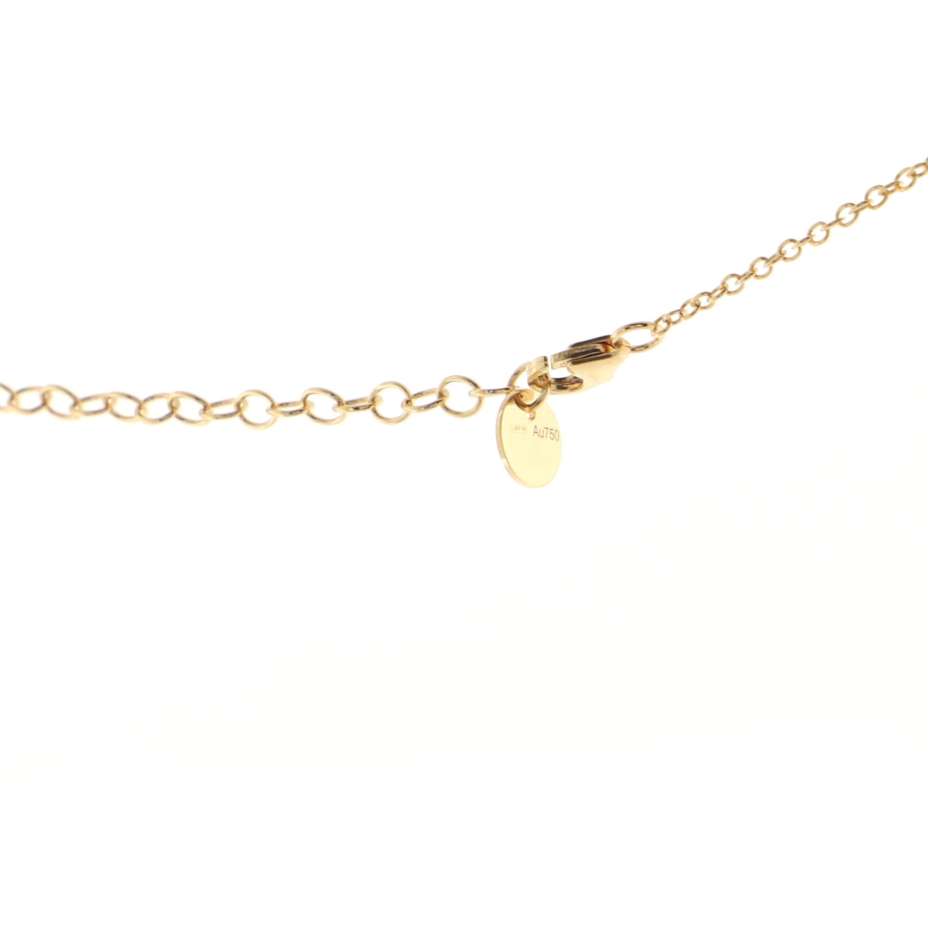 Ghost Pendant Pair Necklace 18K Yellow Gold and Sterling Silver