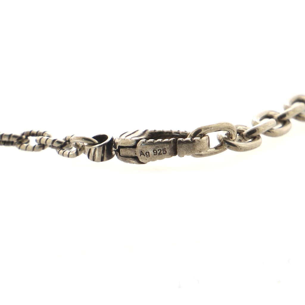 Snake Ring Pendant Necklace Sterling Silver and 18K Yellow Gold