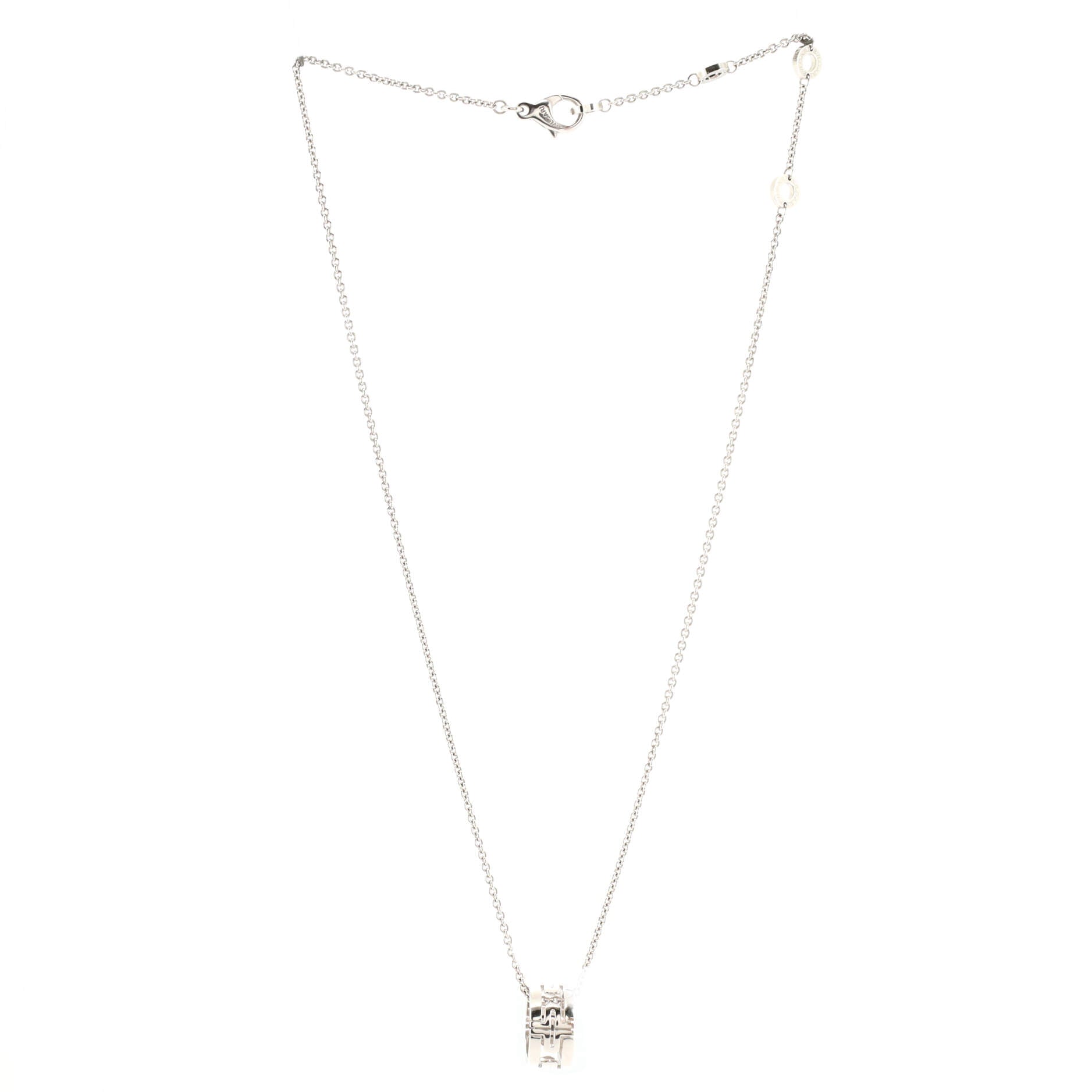 Parentesi Pendant Necklace 18K White Gold