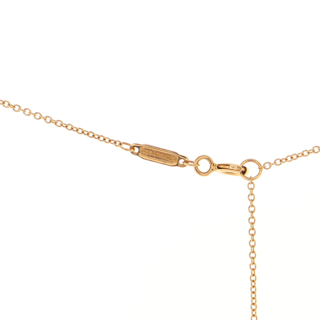 T Smile Pendant Necklace 18K Rose Gold Small