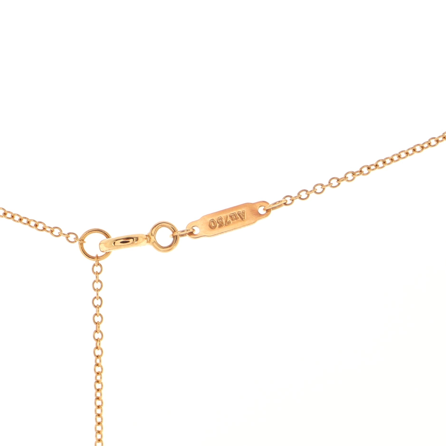 T Smile Pendant Necklace 18K Rose Gold Small
