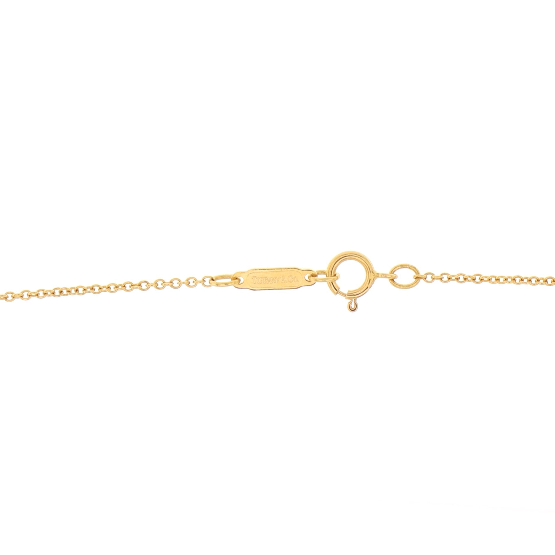 Ribbon Necklace 18K Yellow Gold and Platinum with Diamonds