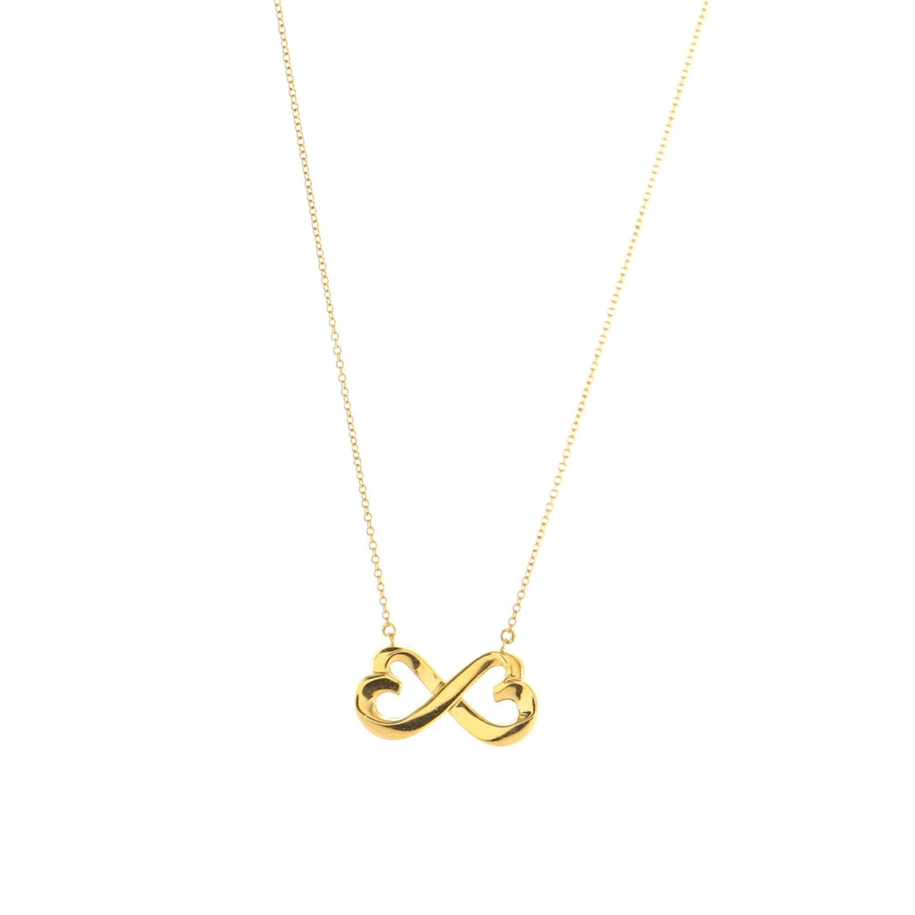 Double Loving Heart Necklace 18K Yellow Gold