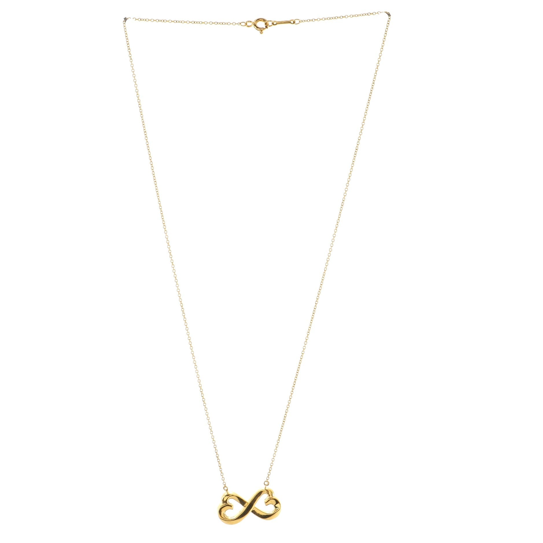 Double Loving Heart Necklace 18K Yellow Gold