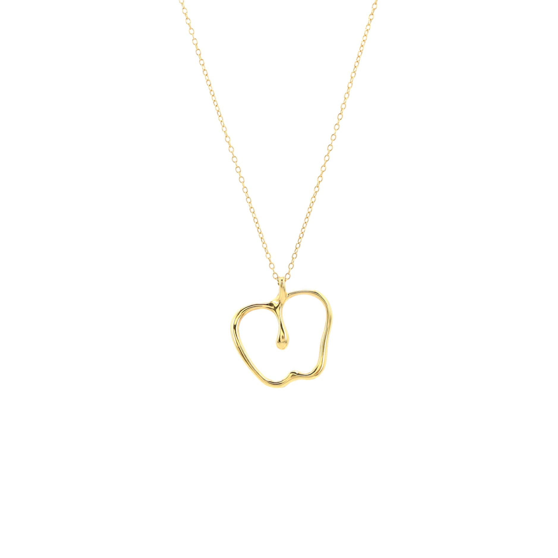 Elsa Peretti Apple Pendant Necklace 18K Yellow Gold Large