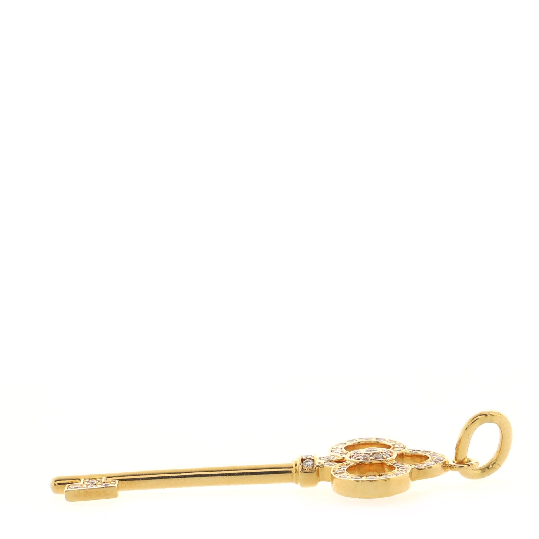 Crown Key Necklace 18K Yellow Gold and Diamonds