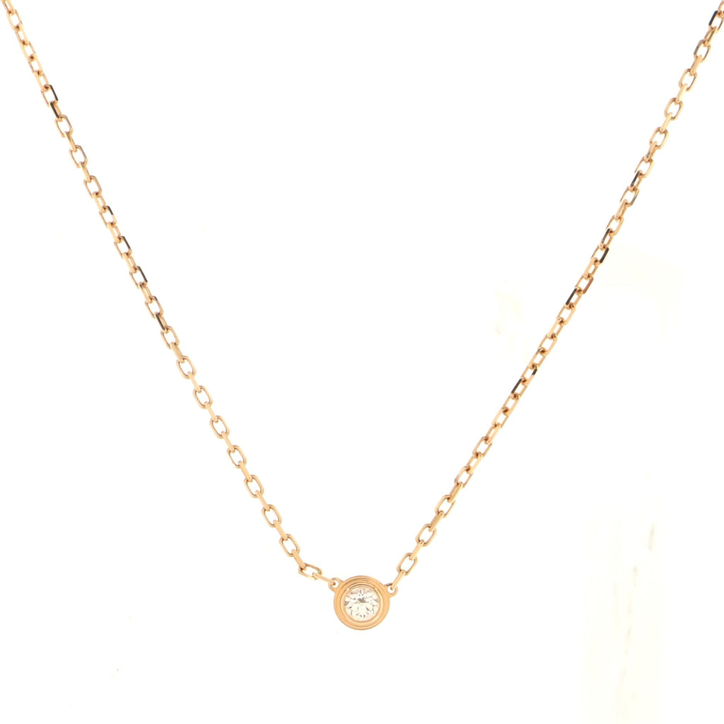 Diamants Legers Pendant Necklace 18K Rose Gold with Diamond Small