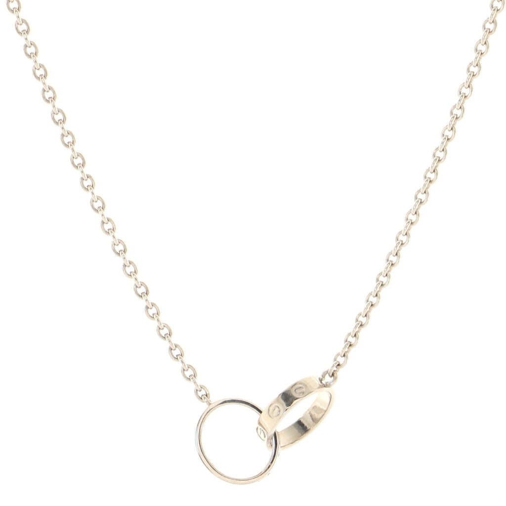 Love Interlocking Necklace 18K White Gold