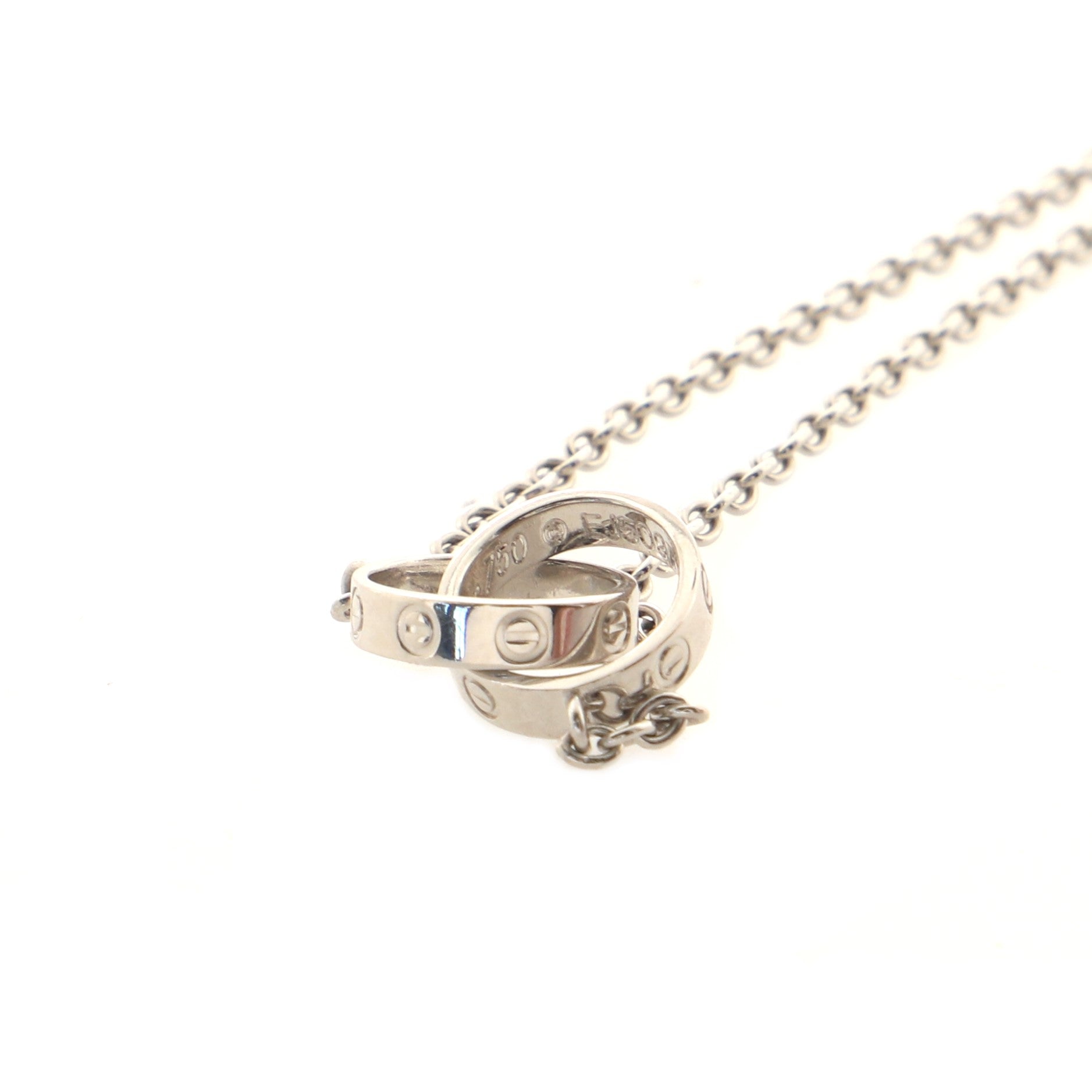 Love Interlocking Necklace 18K White Gold