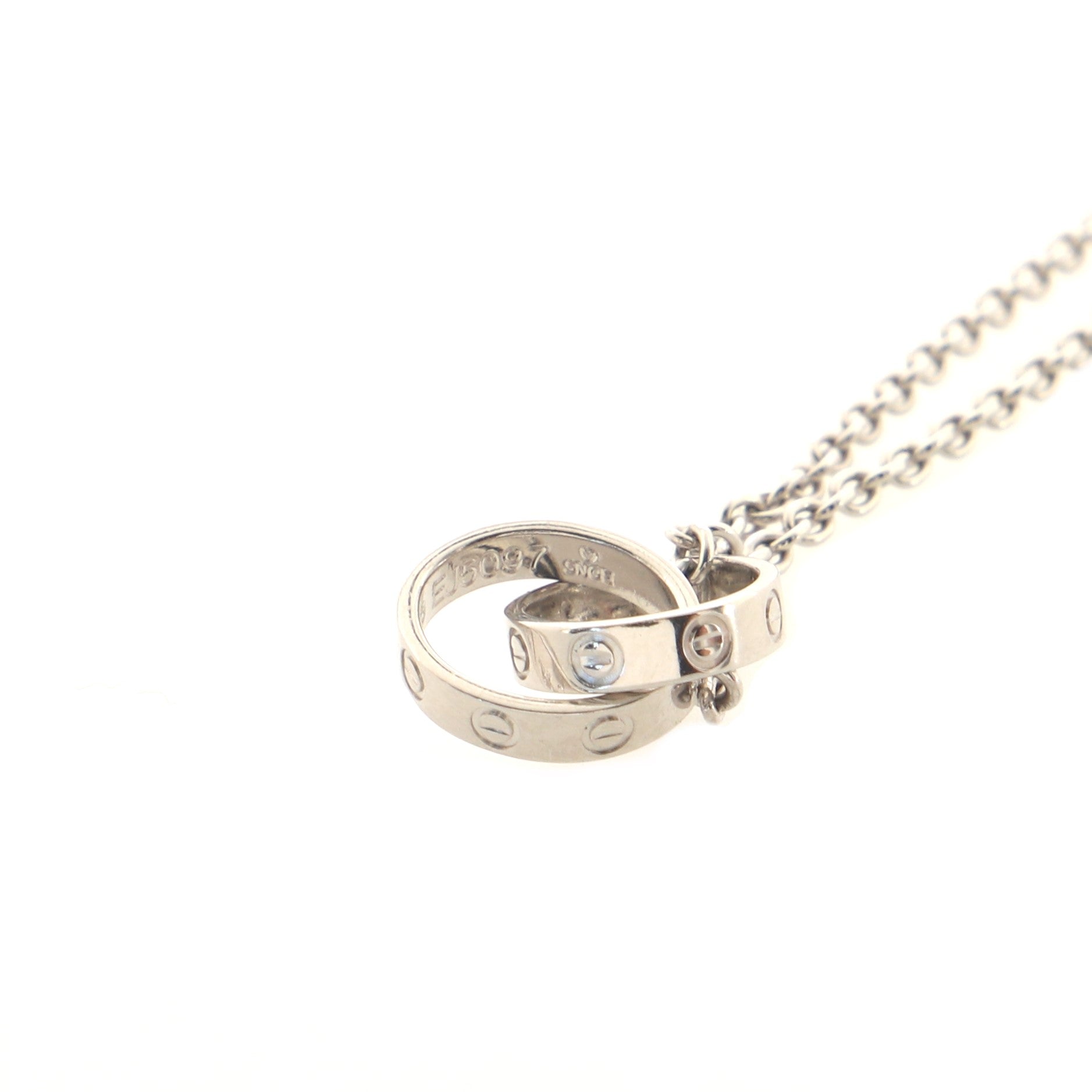Love Interlocking Necklace 18K White Gold