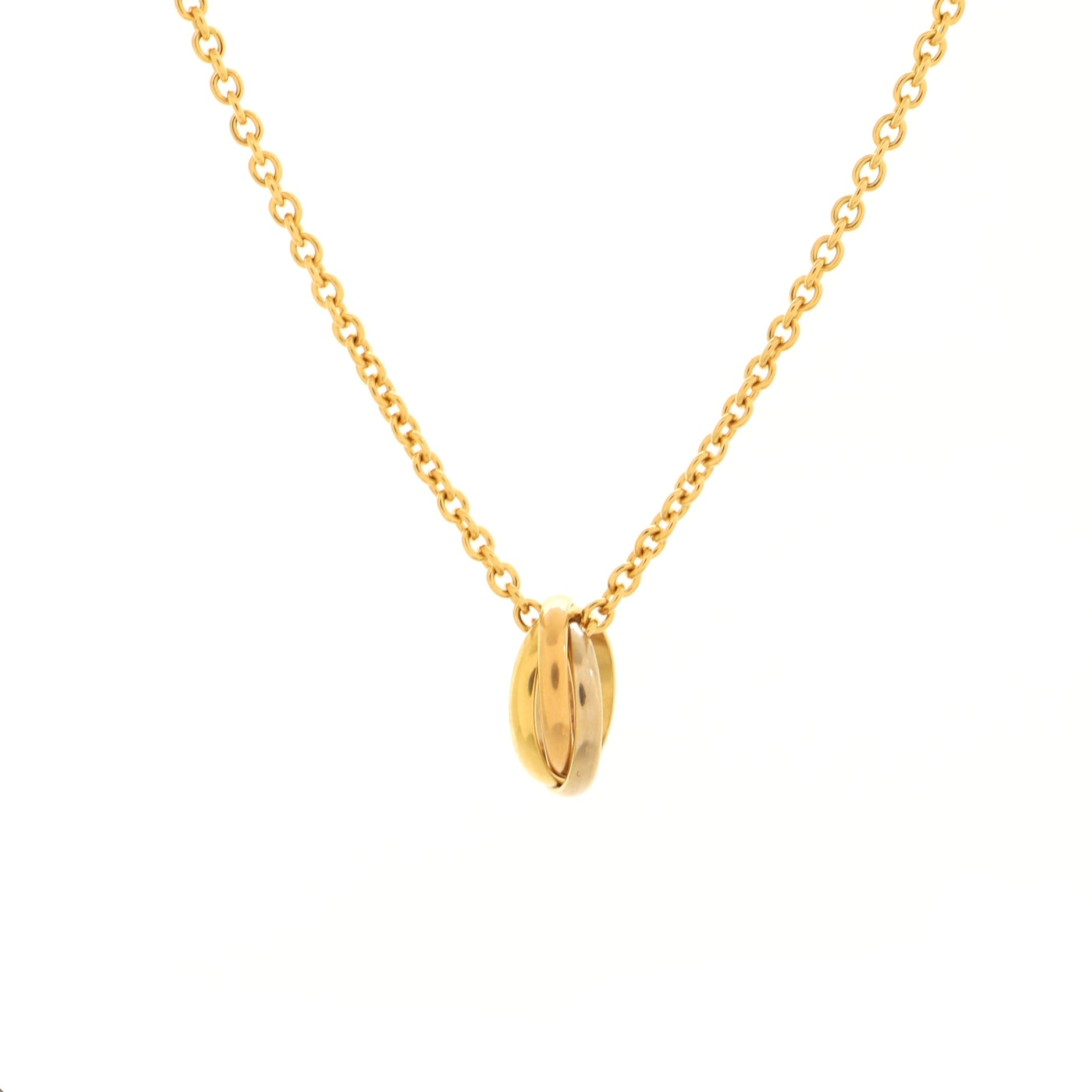 Trinity Pendant Necklace 18K Tricolor Gold