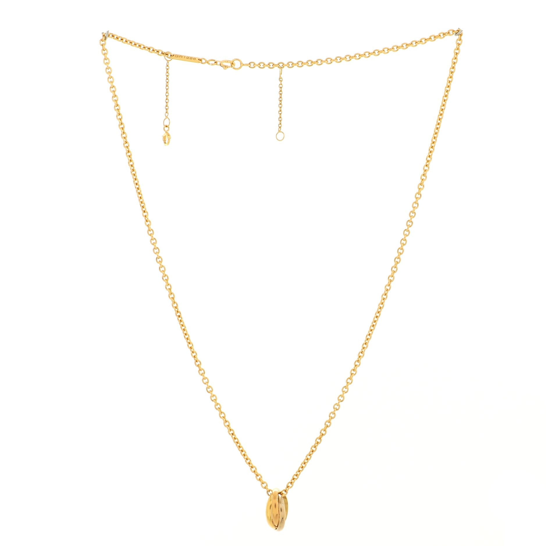 Trinity Pendant Necklace 18K Tricolor Gold