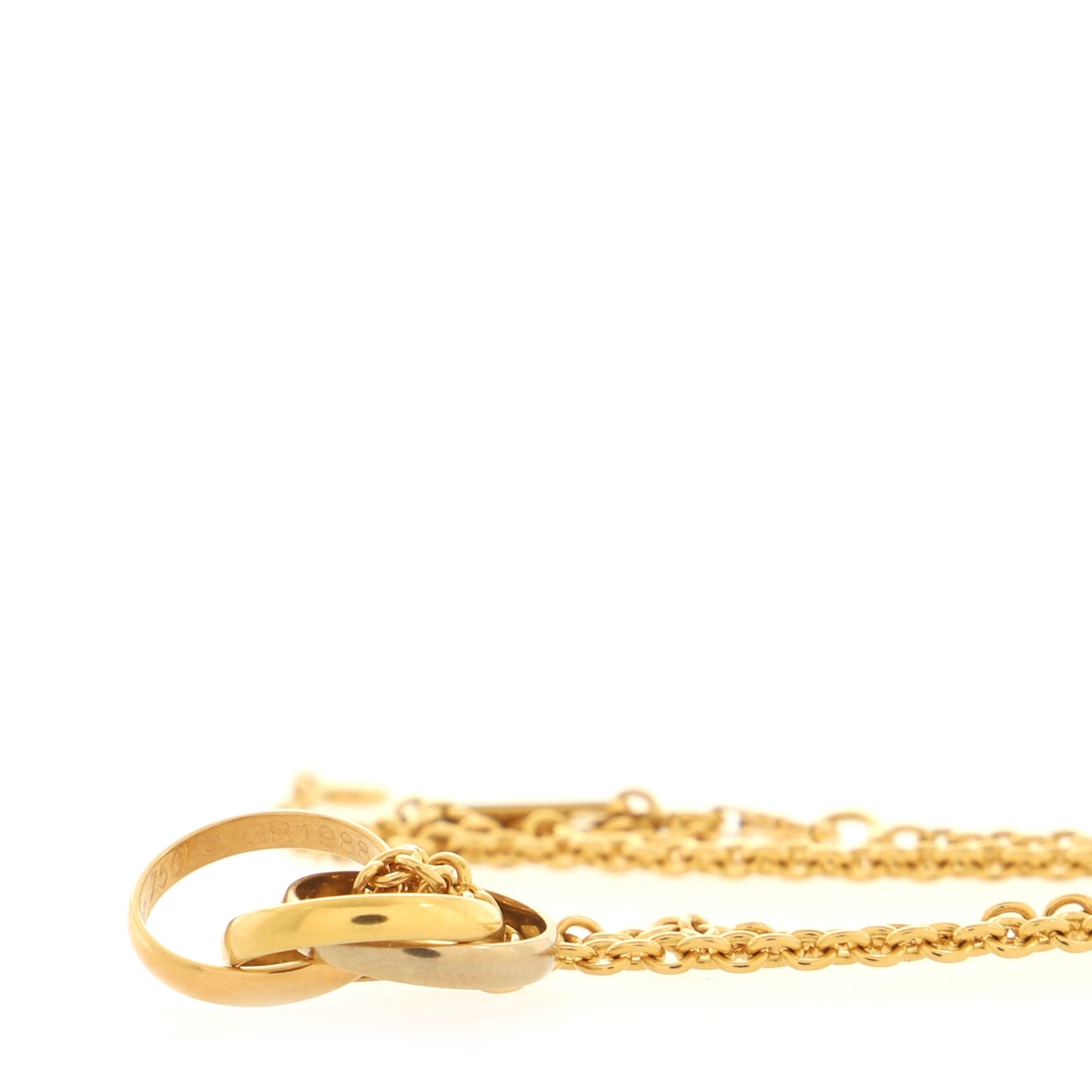 Trinity Pendant Necklace 18K Tricolor Gold