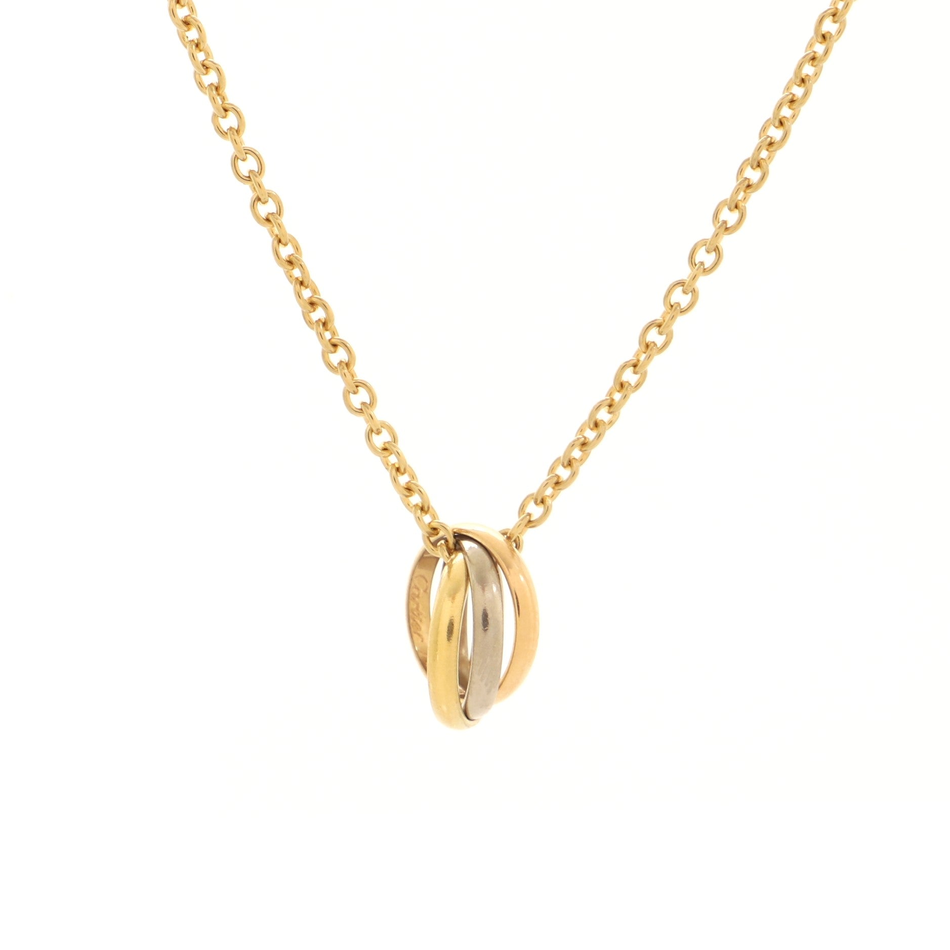 Trinity Pendant Necklace 18K Tricolor Gold