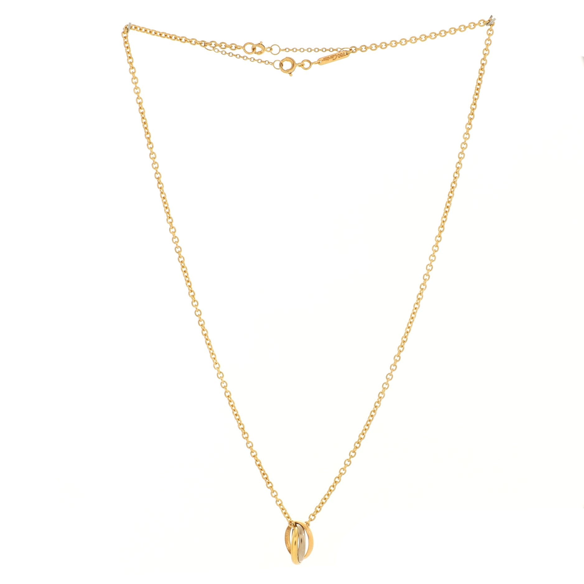 Trinity Pendant Necklace 18K Tricolor Gold