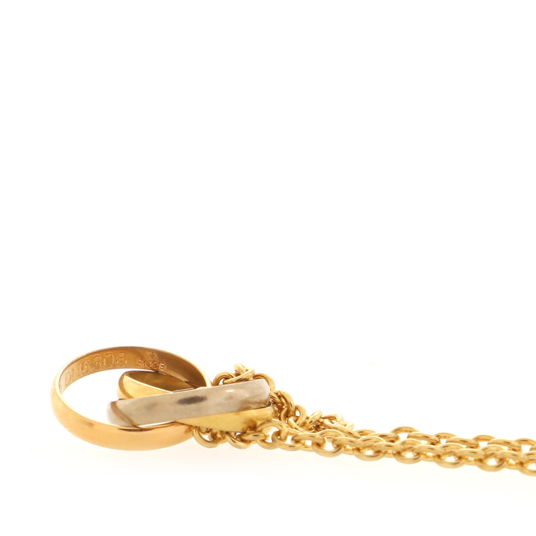 Trinity Pendant Necklace 18K Tricolor Gold