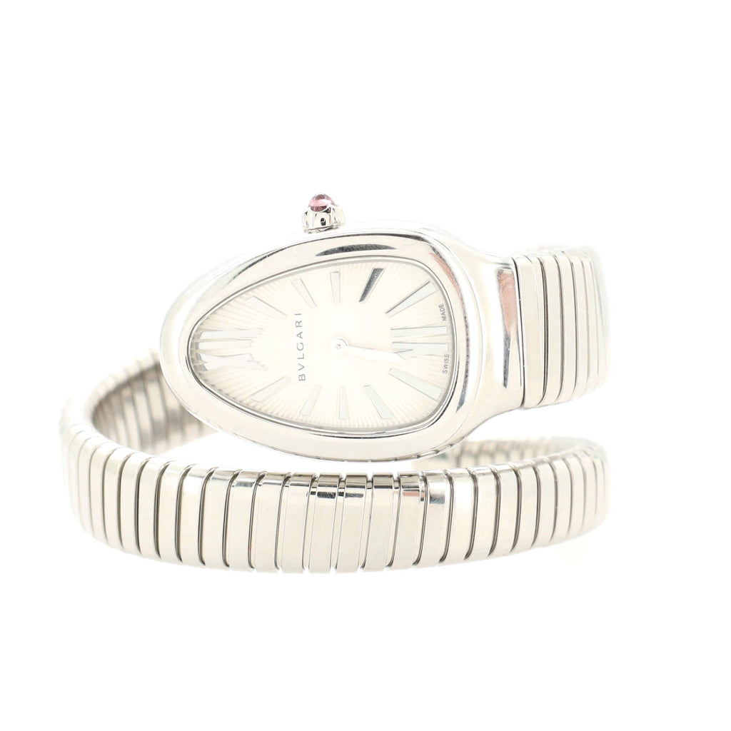 Serpenti Tubogas Single Spiral Quartz Watch Stainless Steel 23