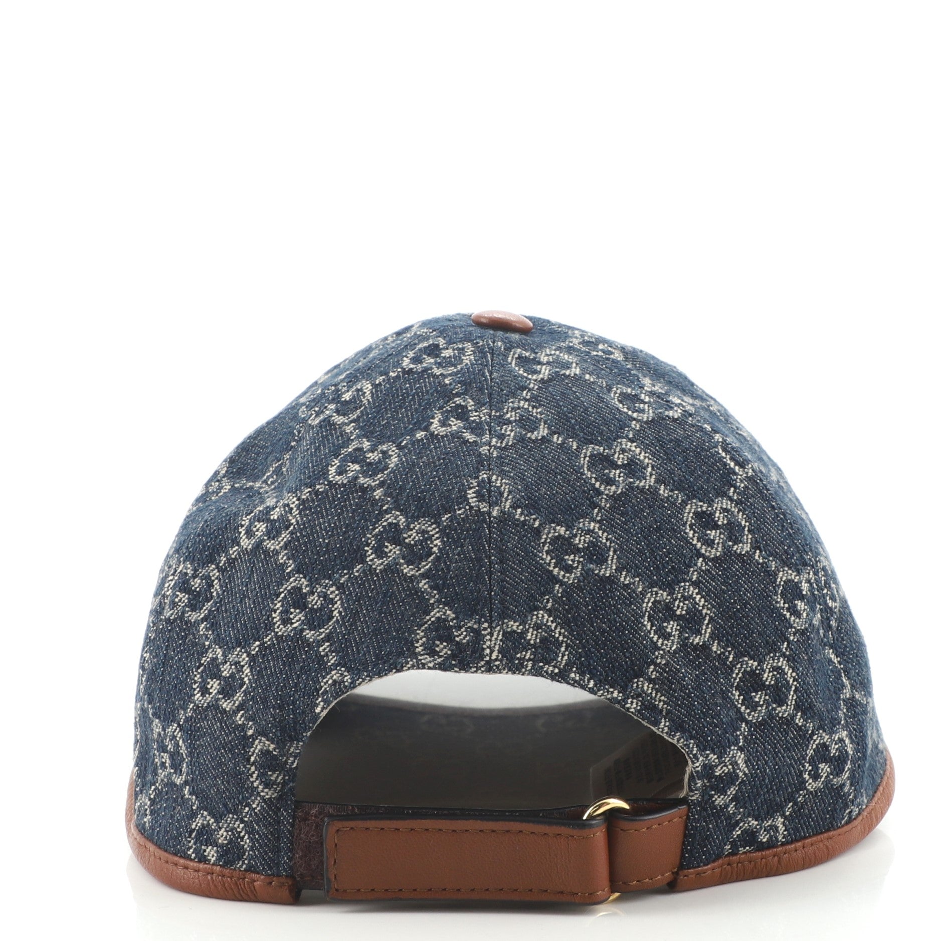 Baseball Cap GG Denim with Leather XXL