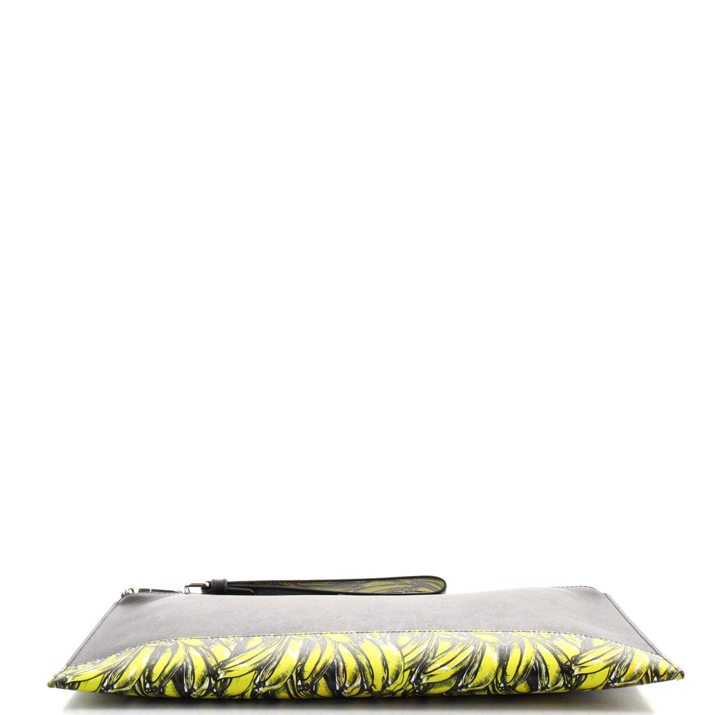 Wristlet Clutch Printed Saffiano Large