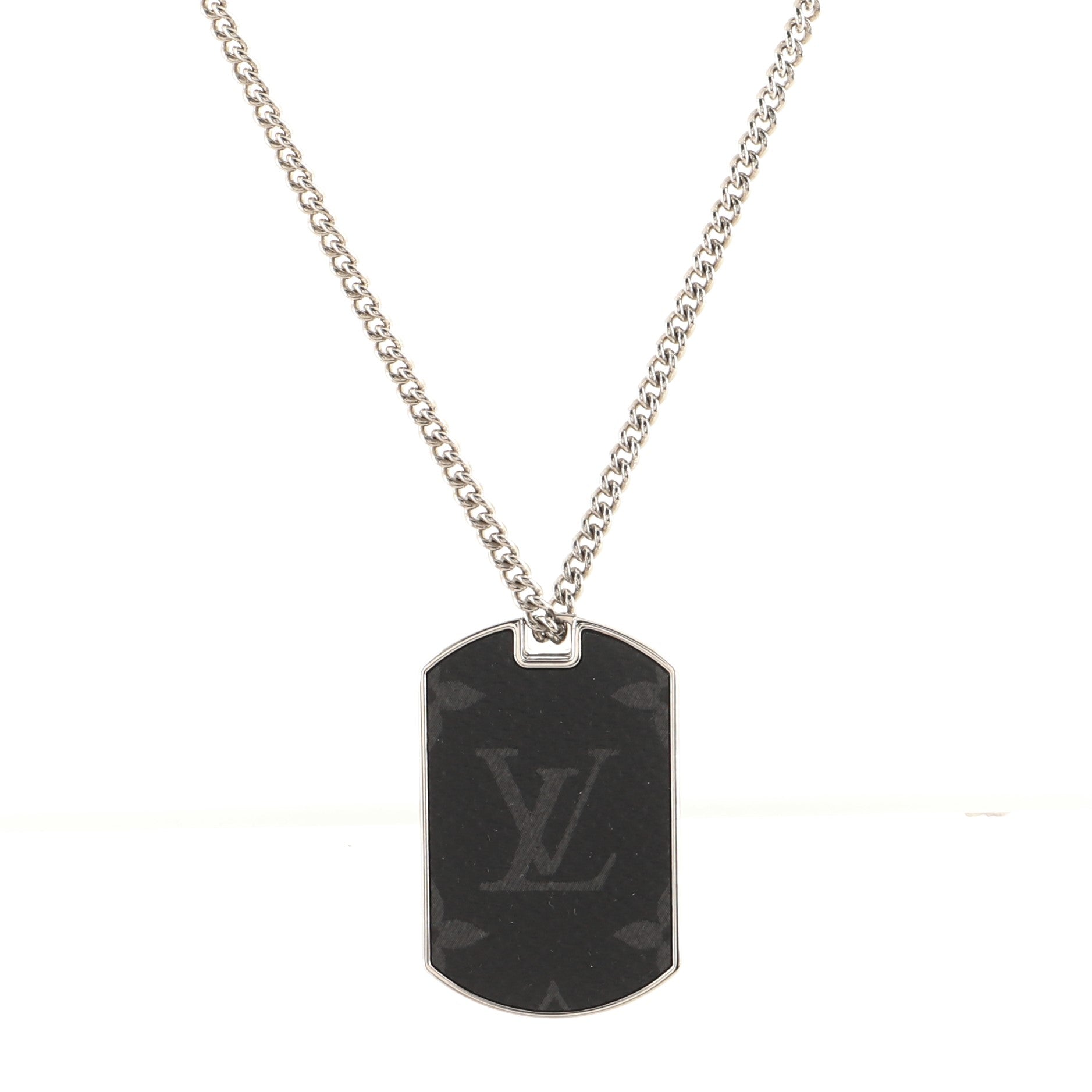 Plate Necklace Monogram Eclipse and Metal