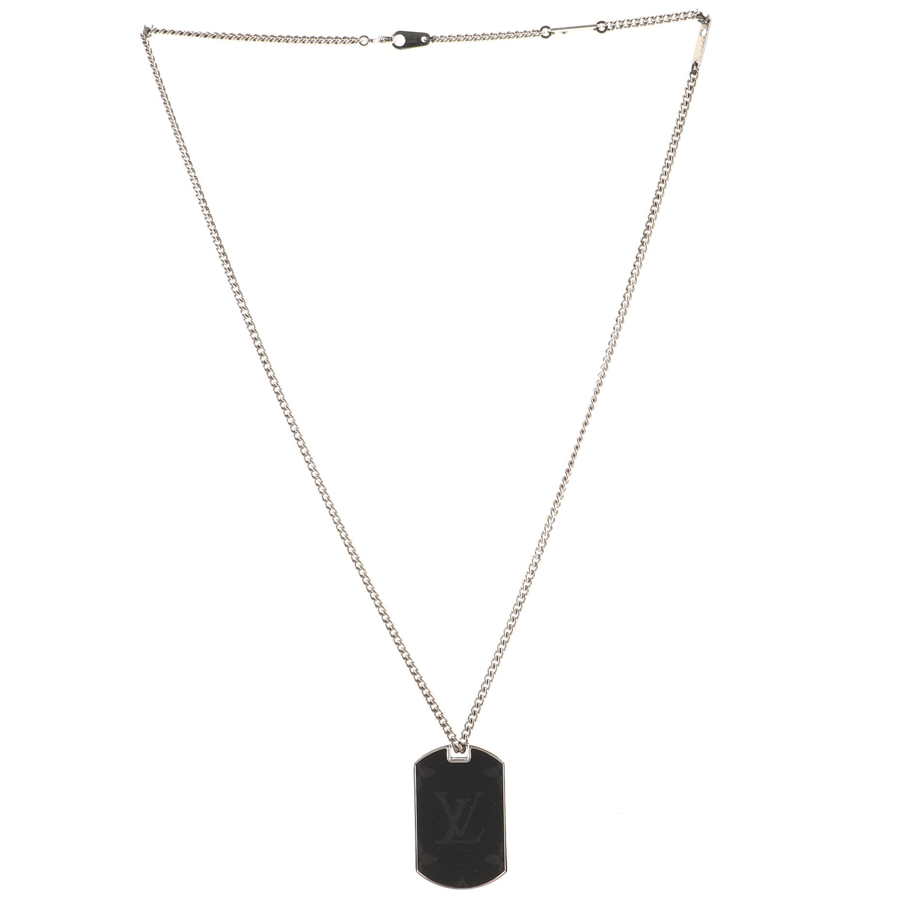 Plate Necklace Monogram Eclipse and Metal