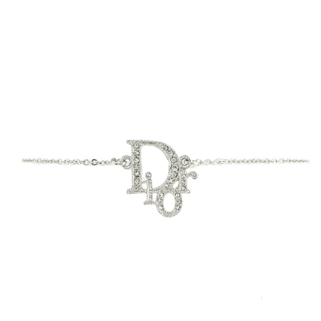 Vintage Logo Bracelet Crystal Embellished Metal