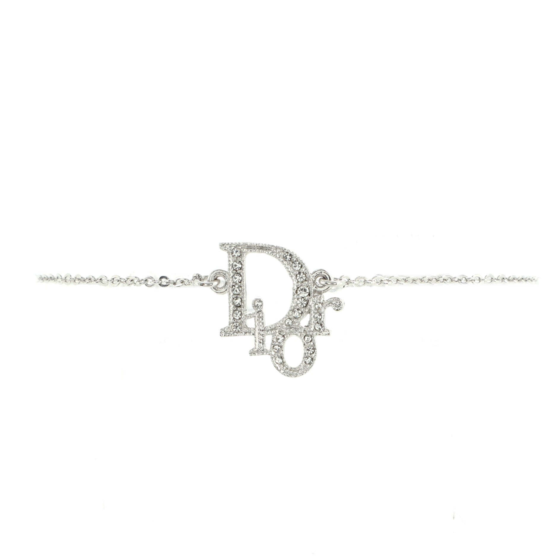 Vintage Logo Bracelet Crystal Embellished Metal