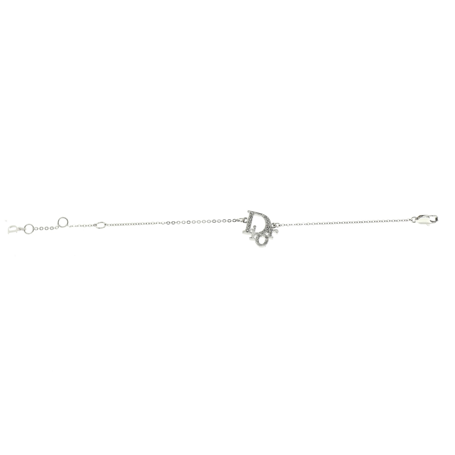 Vintage Logo Bracelet Crystal Embellished Metal