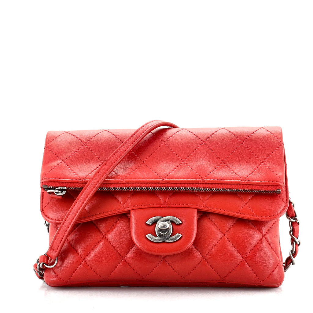 Paris-Salzburg Zip Multi Flap Bag Quilted Lambskin Mini