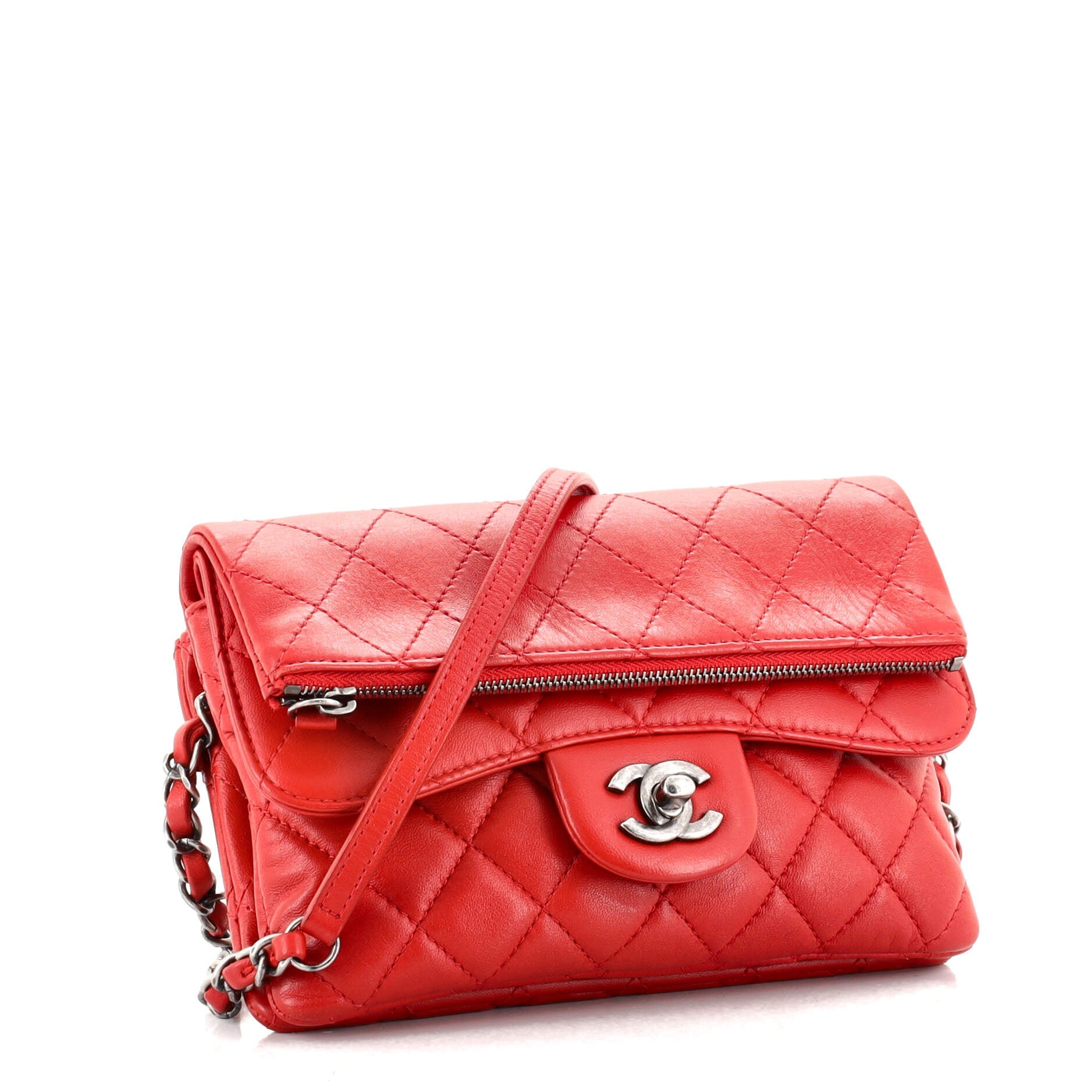 Paris-Salzburg Zip Multi Flap Bag Quilted Lambskin Mini
