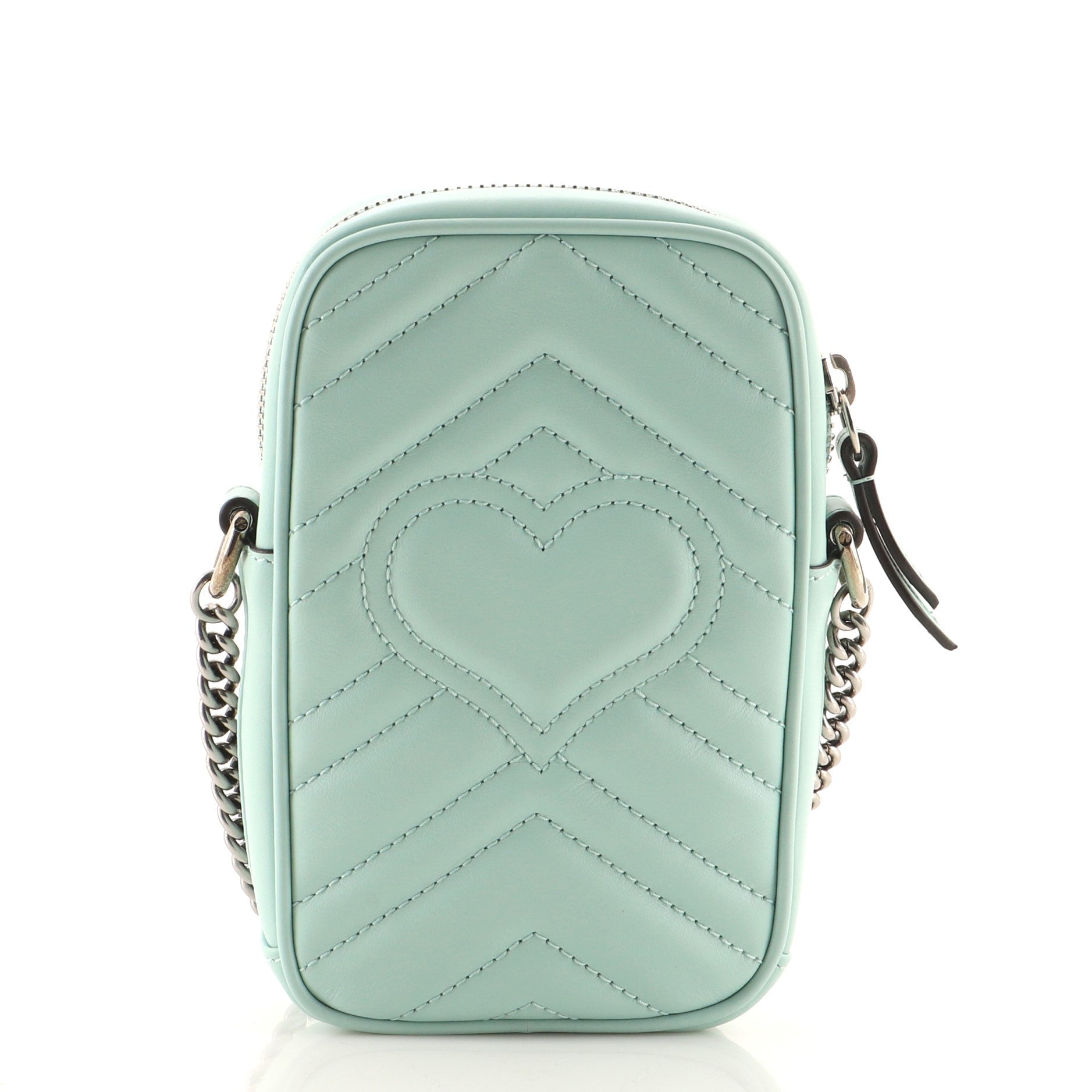 GG Marmont Vertical Phone Crossbody Bag Matelasse Leather Mini