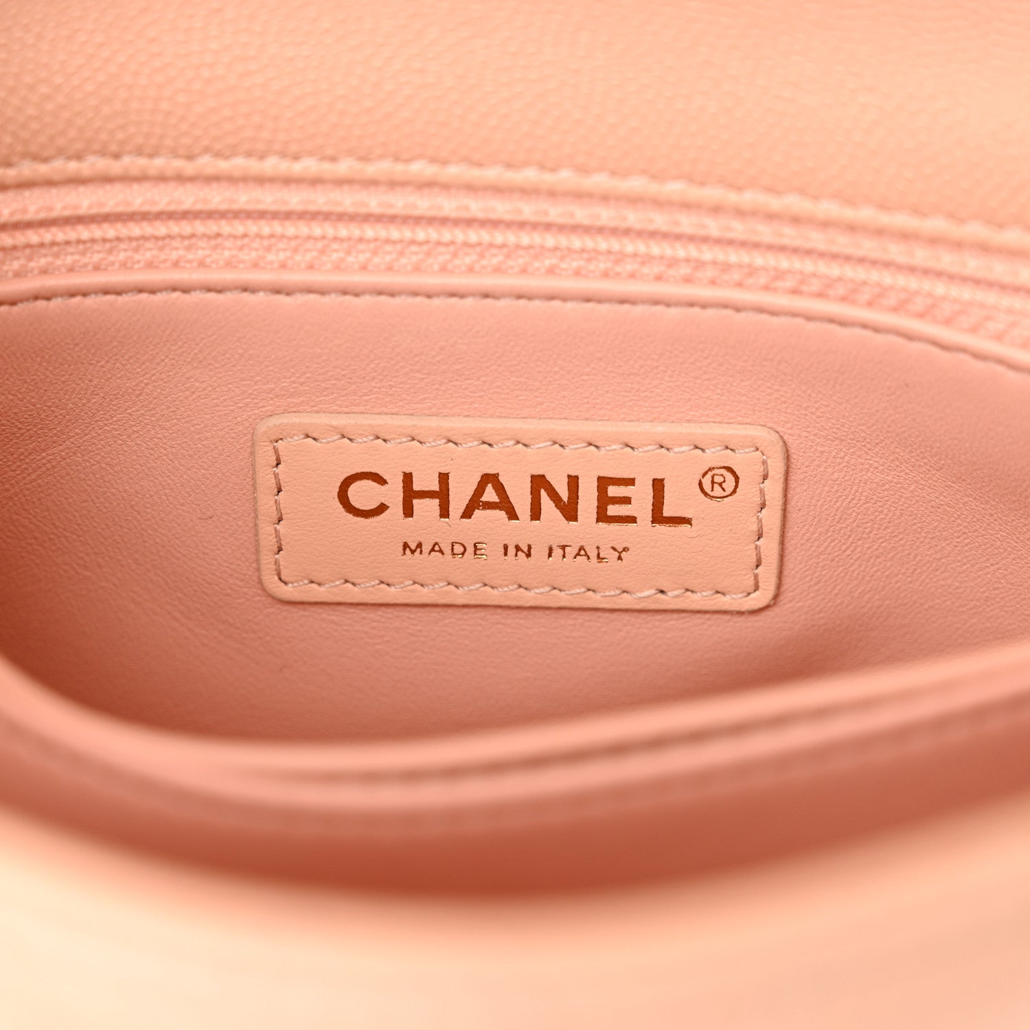Caviar Quilted Mini Coco Handle Flap Light Pink