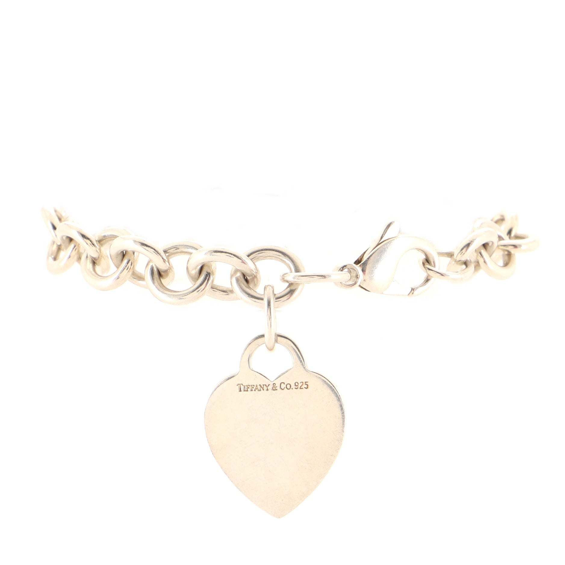 Heart Tag Bracelet Sterling Silver