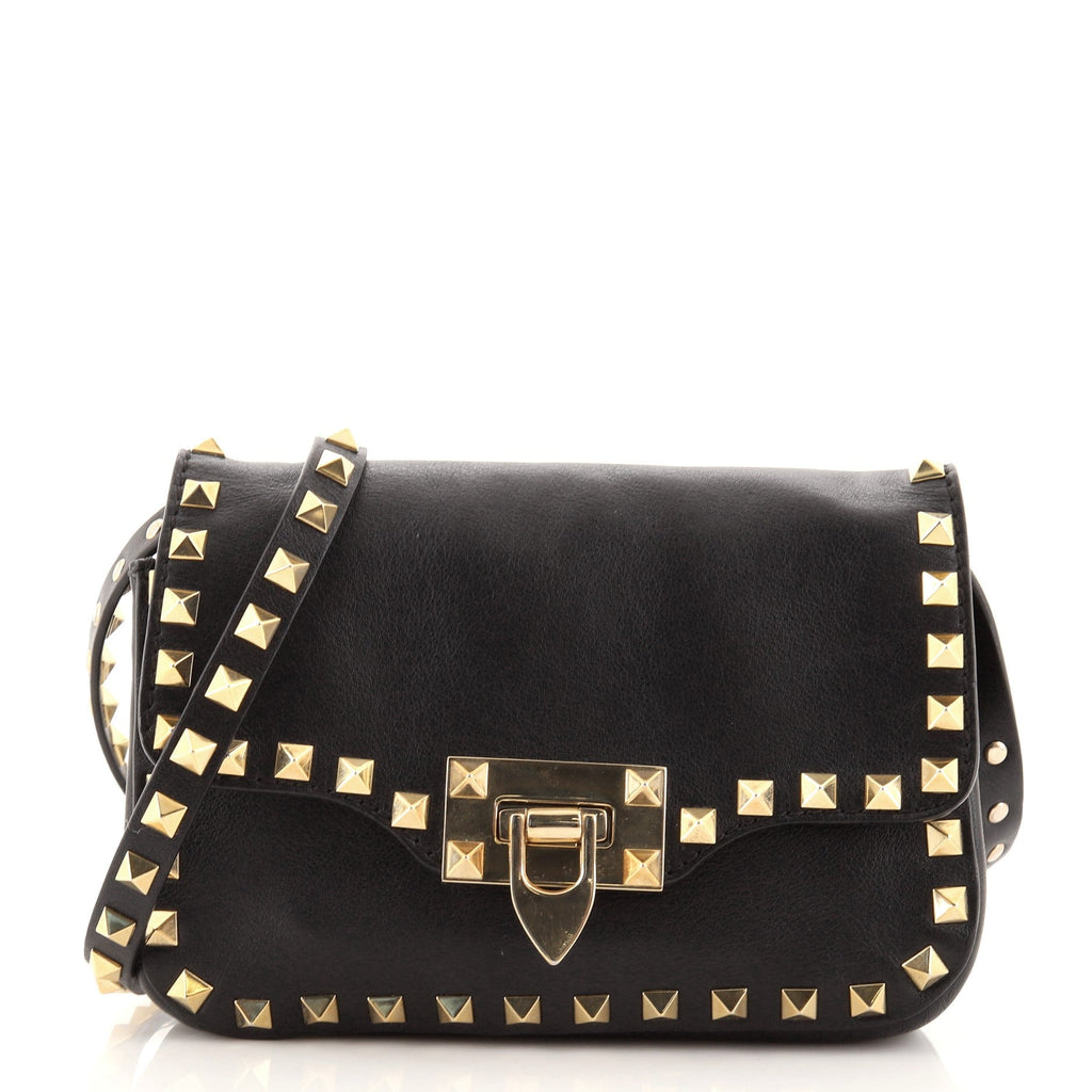 Rockstud Flip Lock Flap Bag Leather Mini