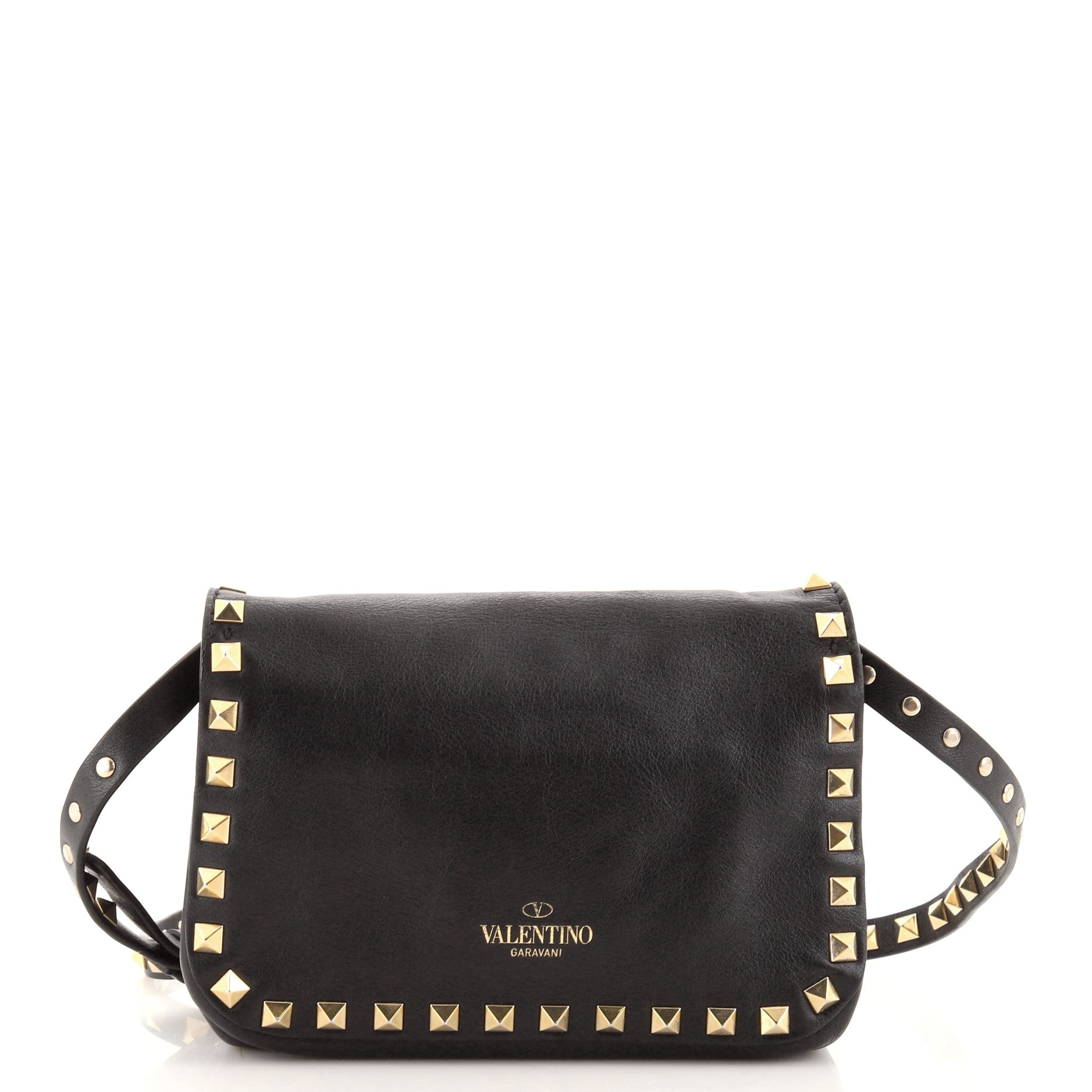 Rockstud Flip Lock Flap Bag Leather Mini