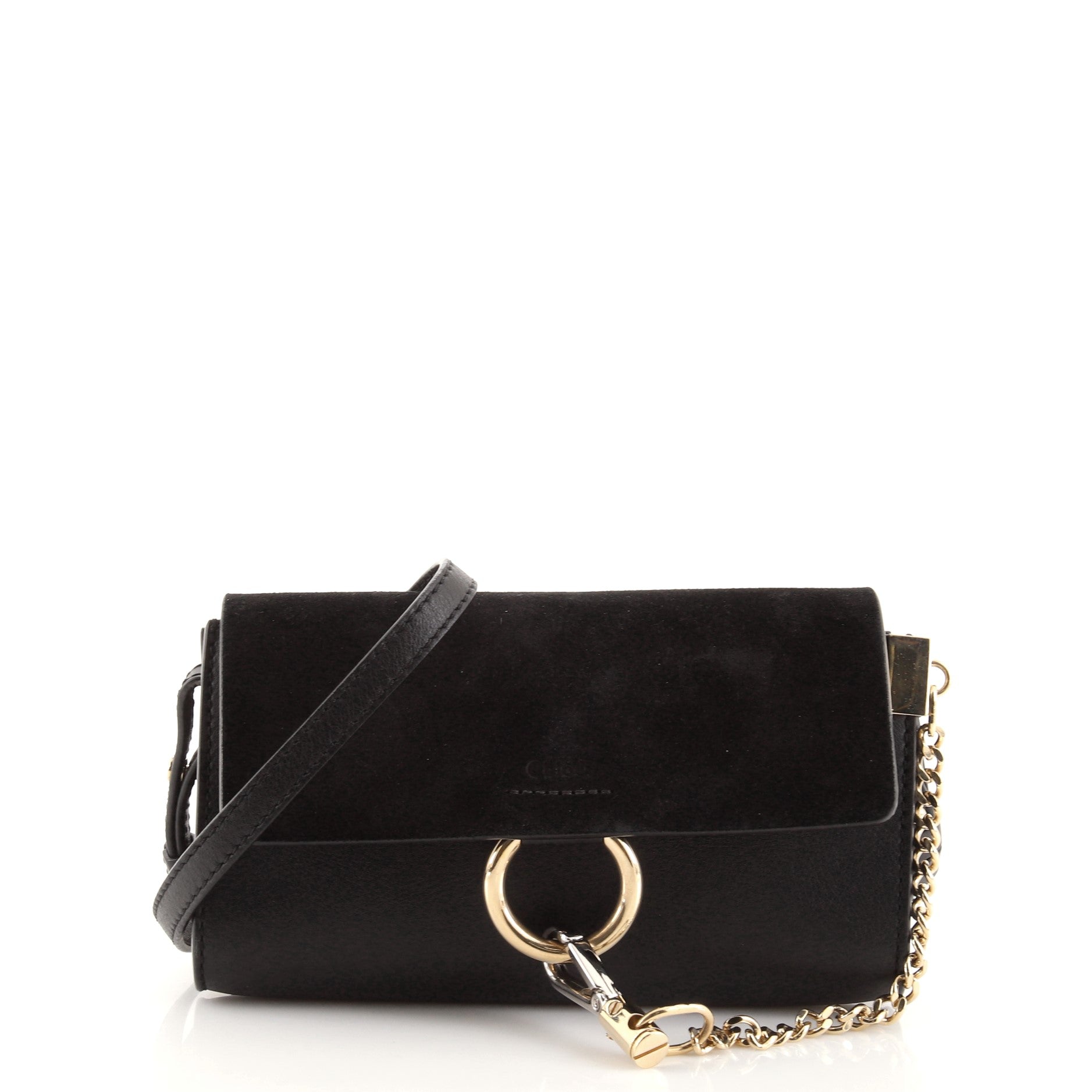 Faye Shoulder Bag Leather and Suede Mini